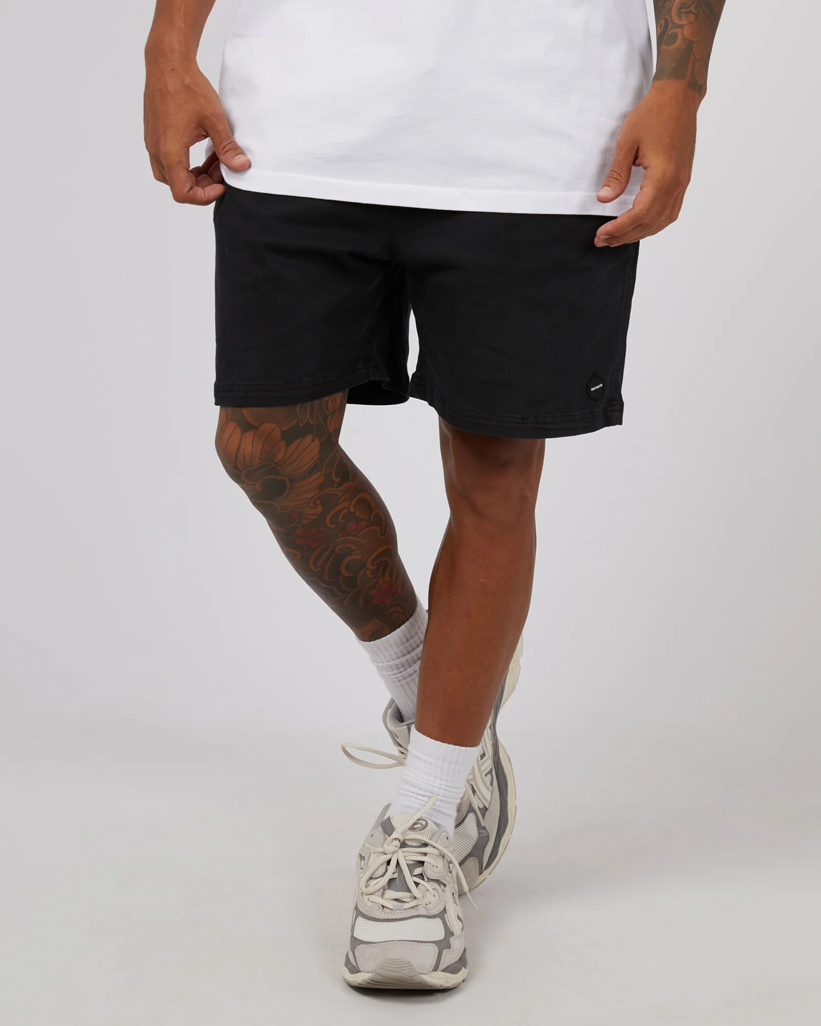 17" Twill Jogger Washed Black - Image 4