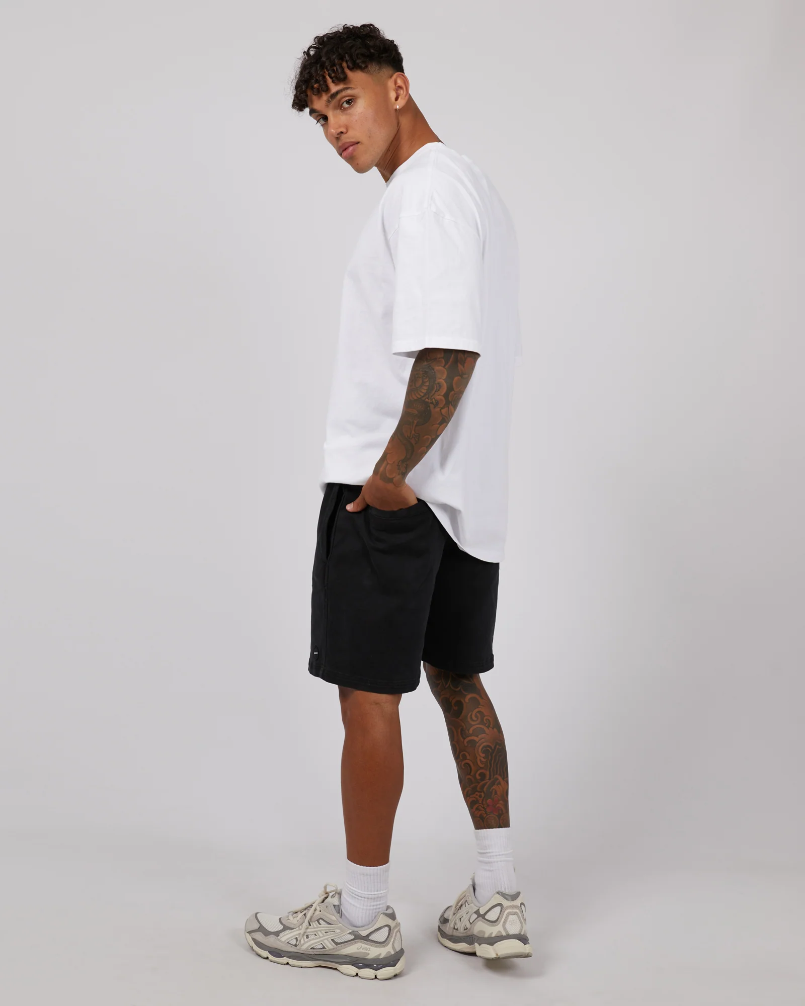 17" Twill Jogger Washed Black - Image 6