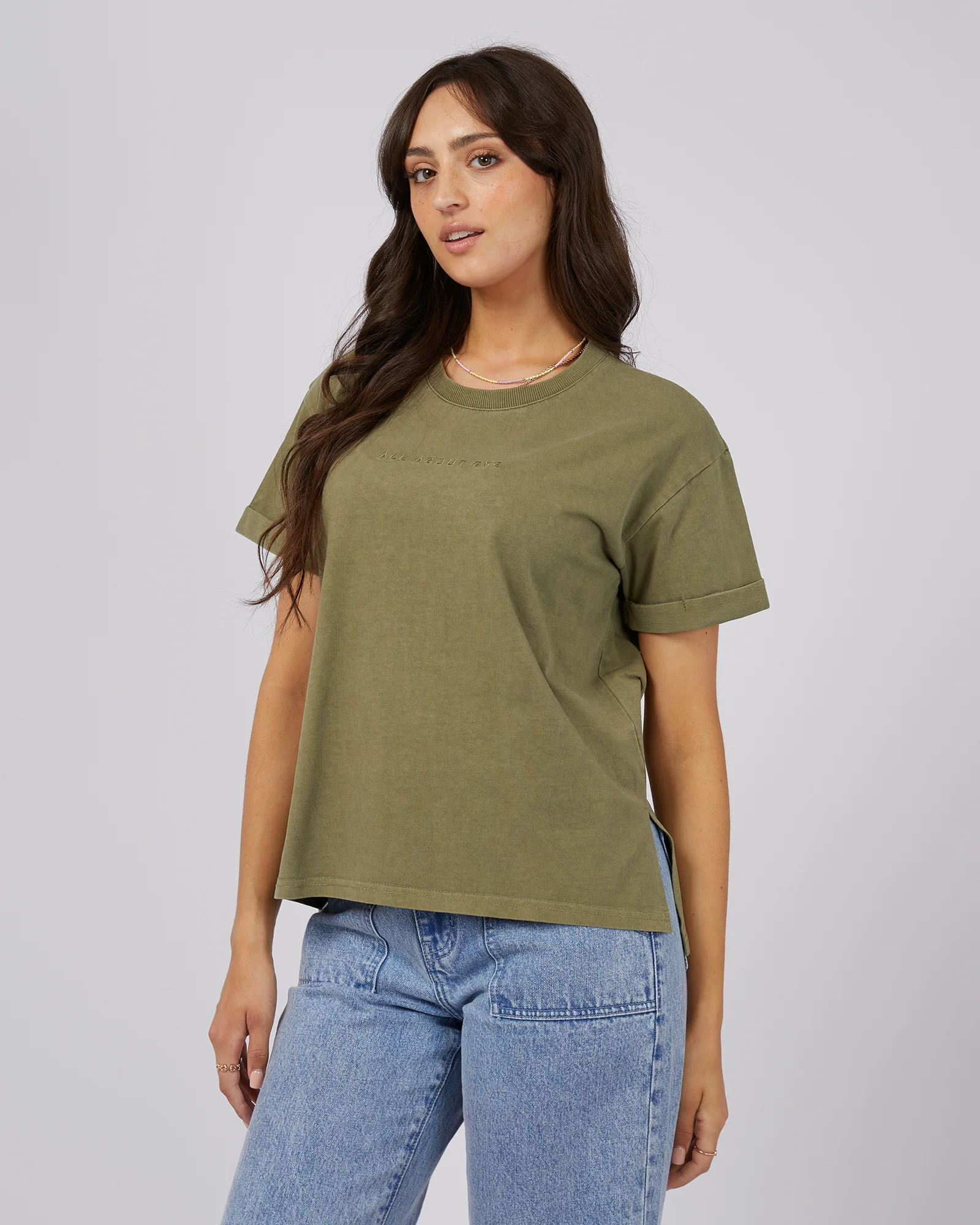 Aae Washed Tee Khaki - Image 4