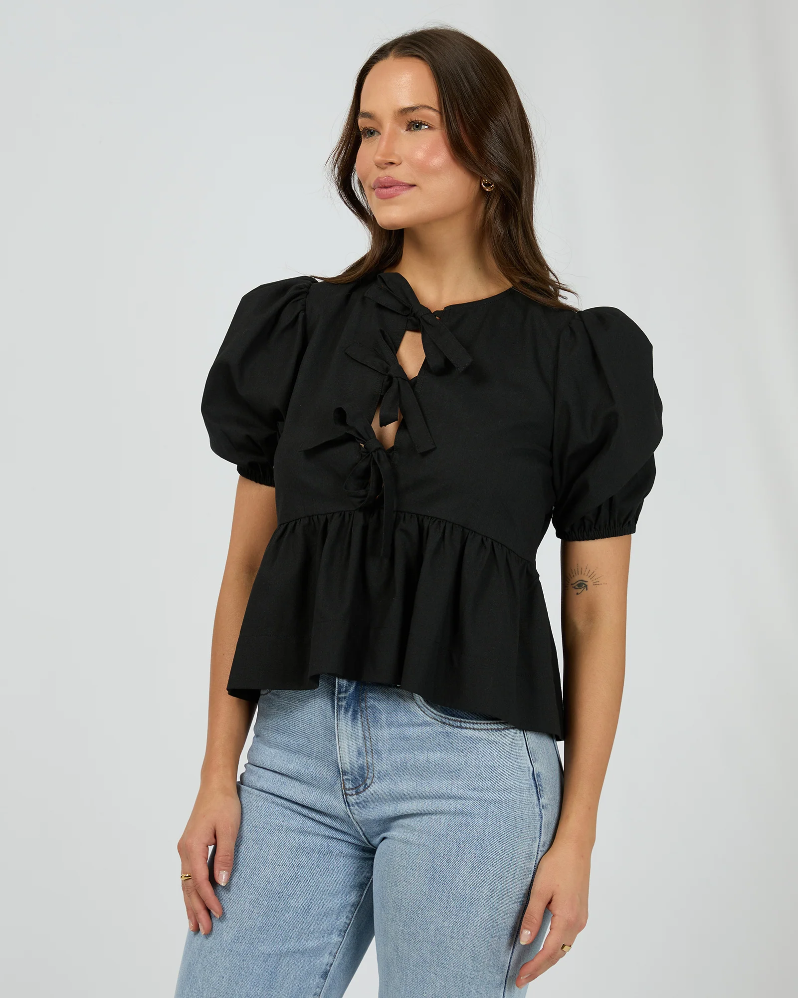 Aftersun Linen Top Black - Image 4