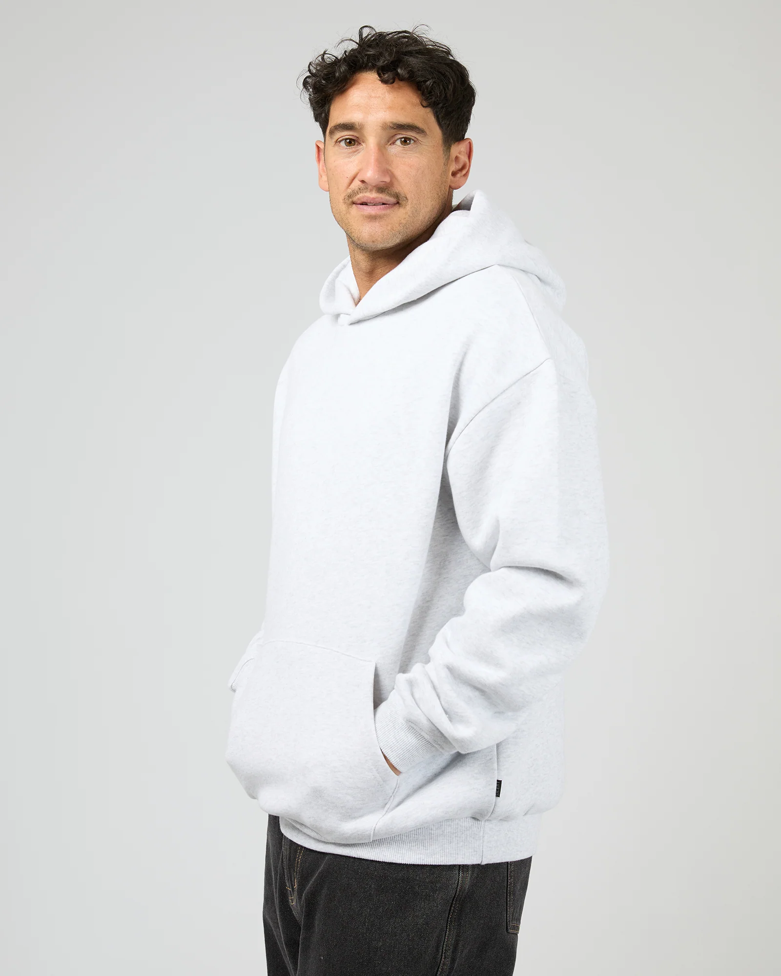 Box Hoodie Grey Marle - Image 4