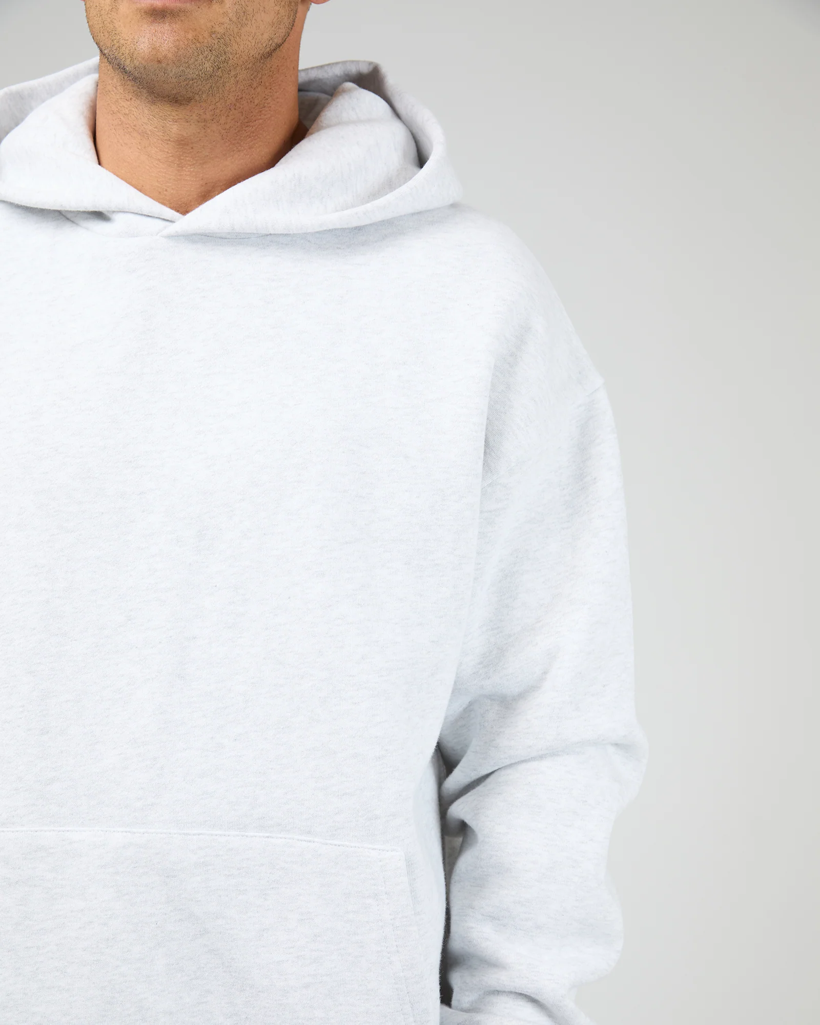 Box Hoodie Grey Marle - Image 5