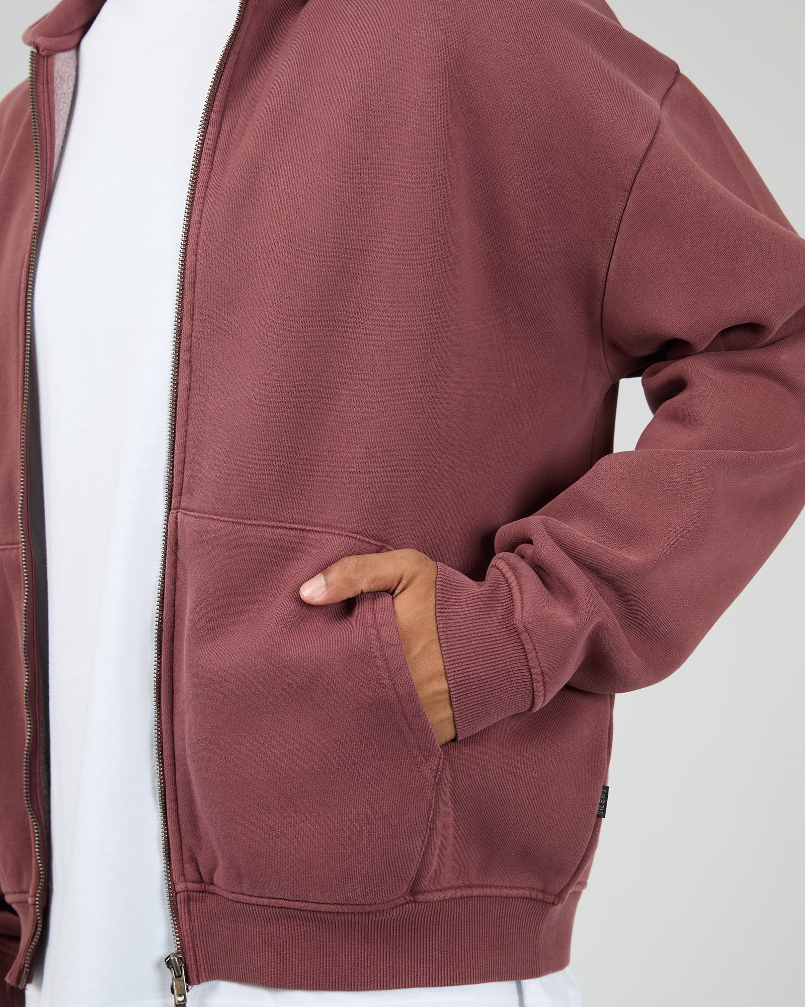 Box Zip Hoodie Plum - Image 5