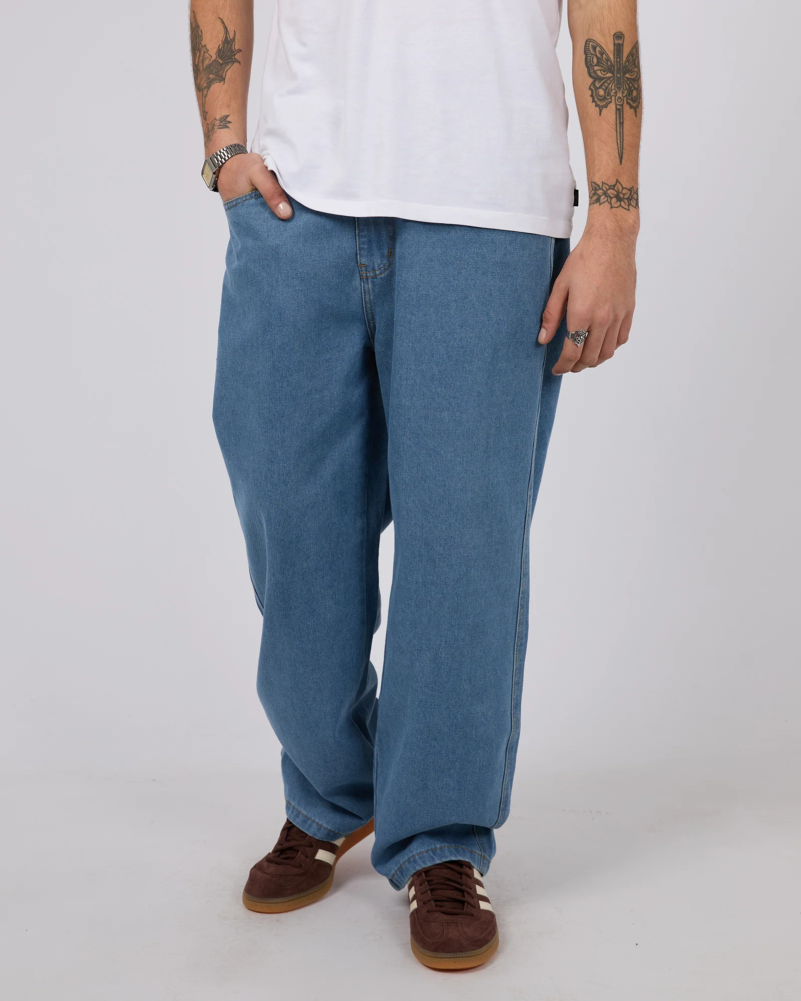 Bull Denim 91 Pant Mid Blue - Image 4