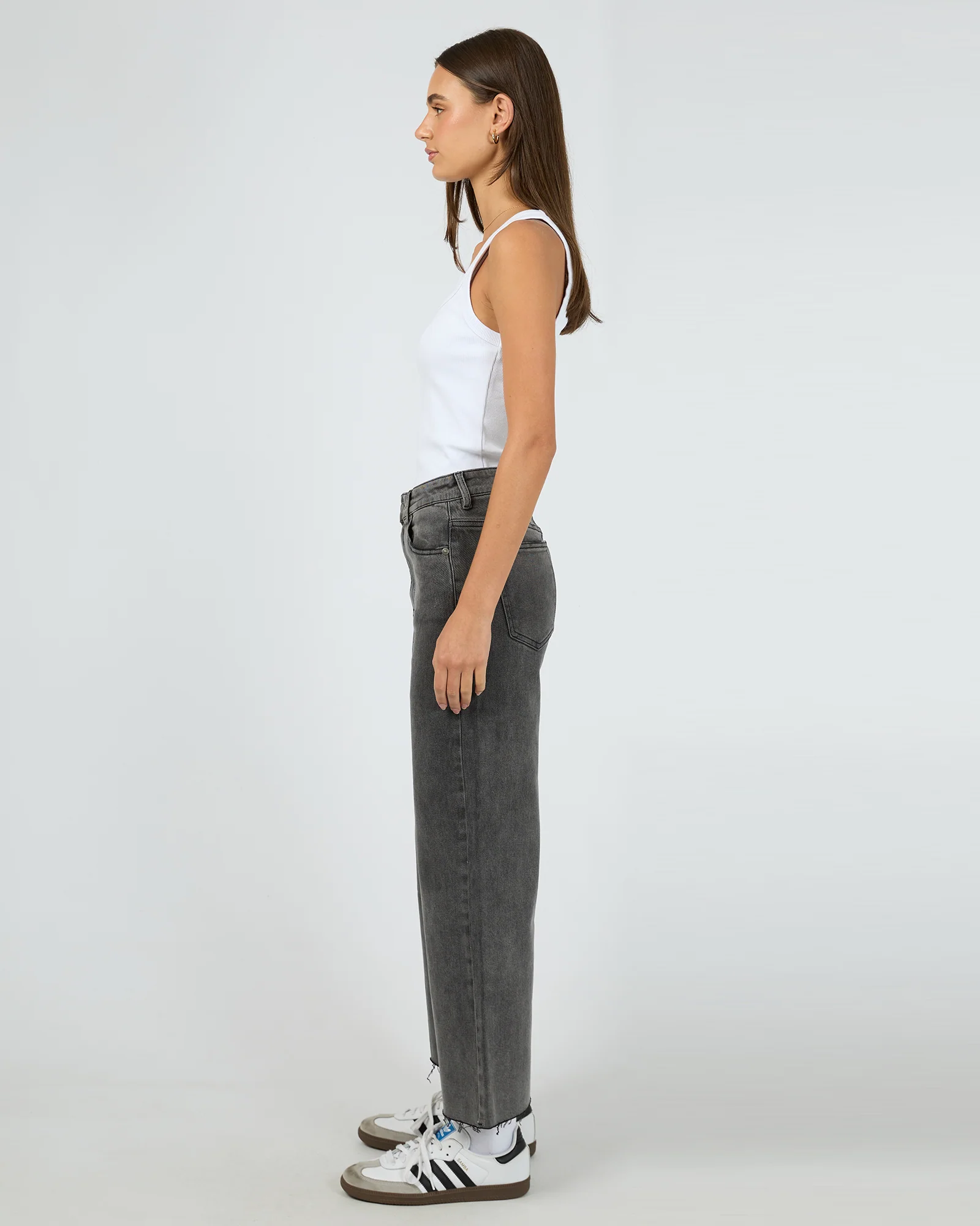 Charlie High Rise Wide Leg Jean Washed Black - Image 5