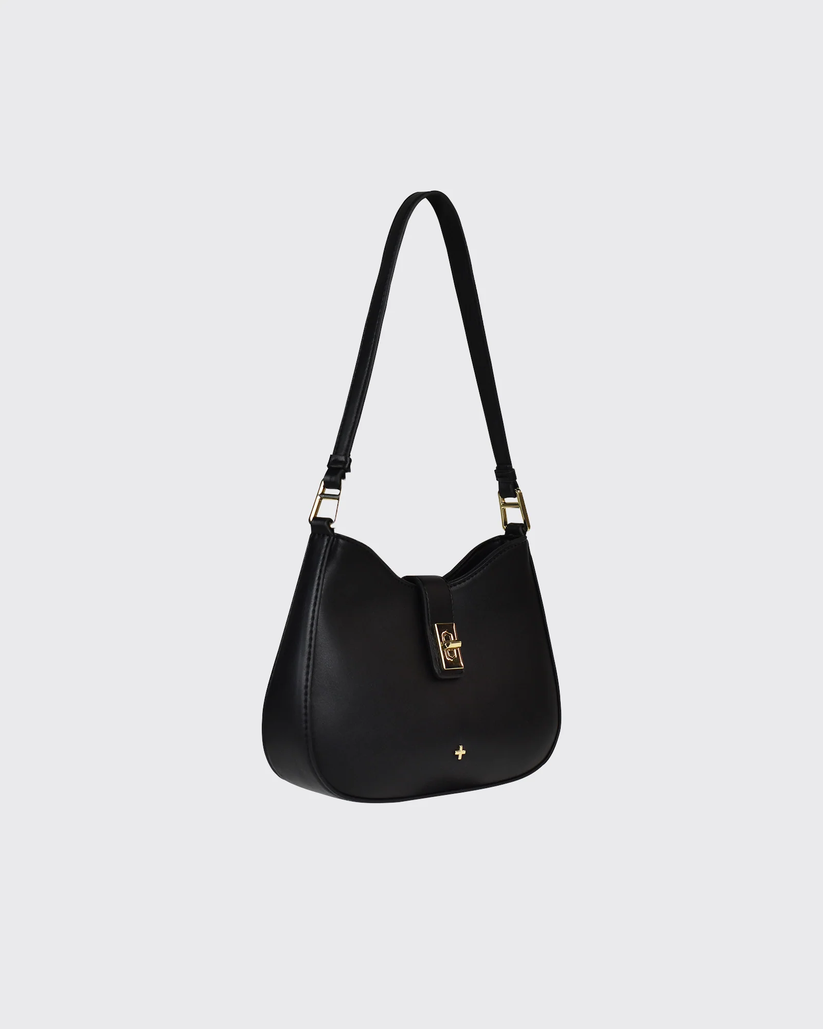 Cherie Shoulder Bag With Turnlock Black - Image 3