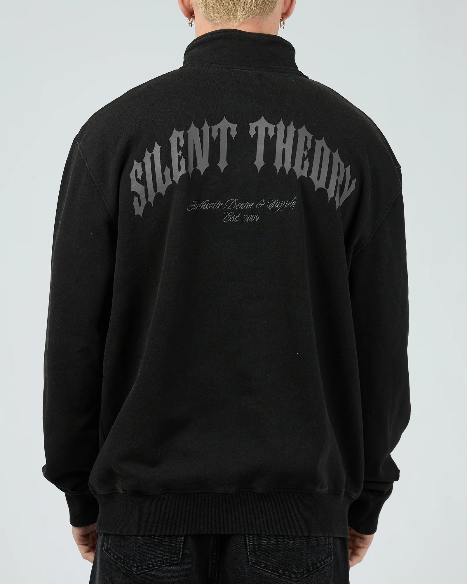 Conflict Quarter Zip Washed Black - Image 3