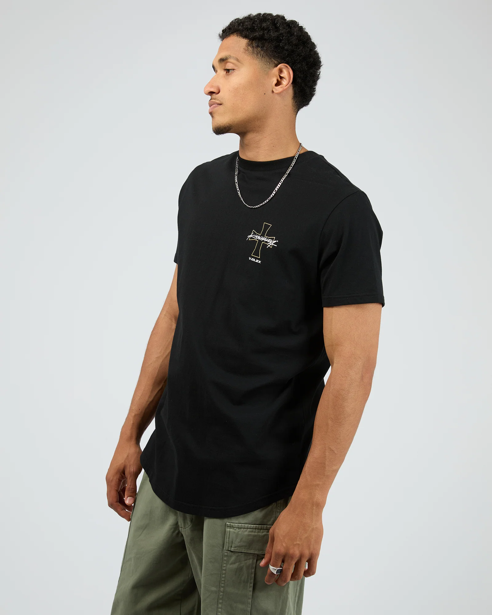 Crossover Dual Curved Tee Black - Image 4