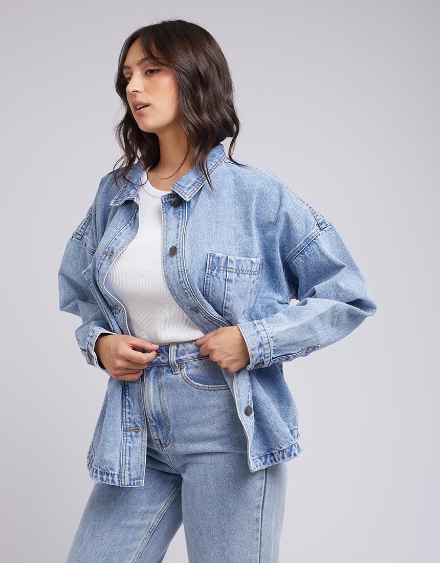 Dale Denim Shacket Light Blue - Image 4