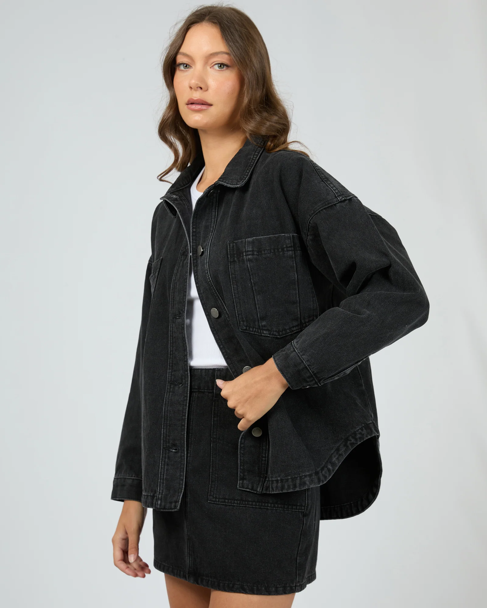 Dale Shacket Washed Black - Image 4