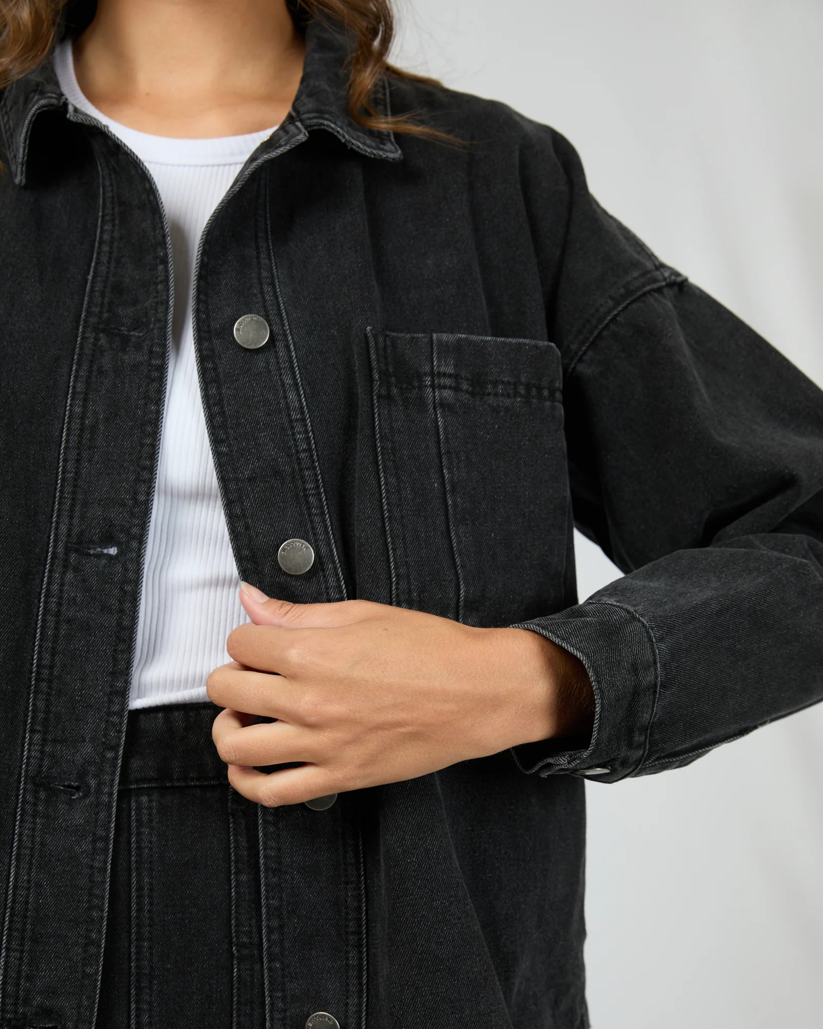 Dale Shacket Washed Black - Image 5