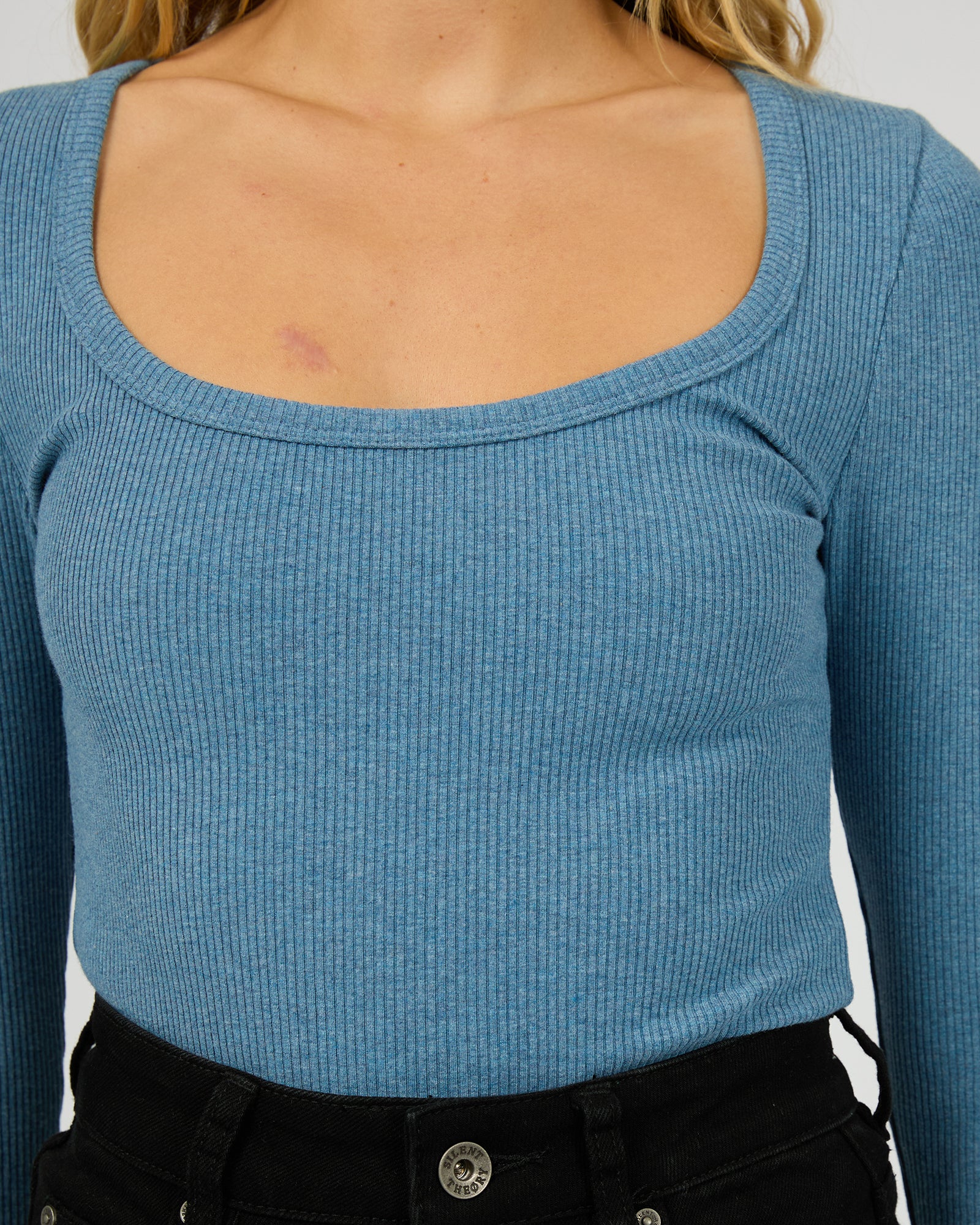 Hazel L/S Tee Slate Marle - Image 5