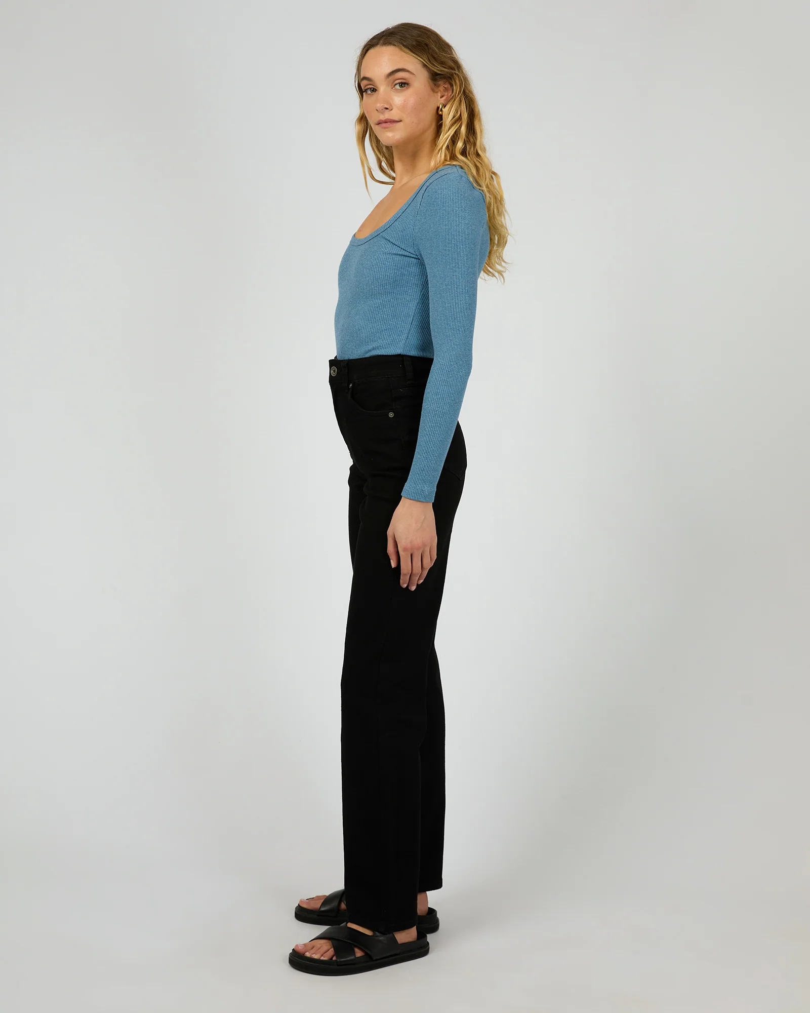 Hazel L/S Tee Slate Marle - Image 6