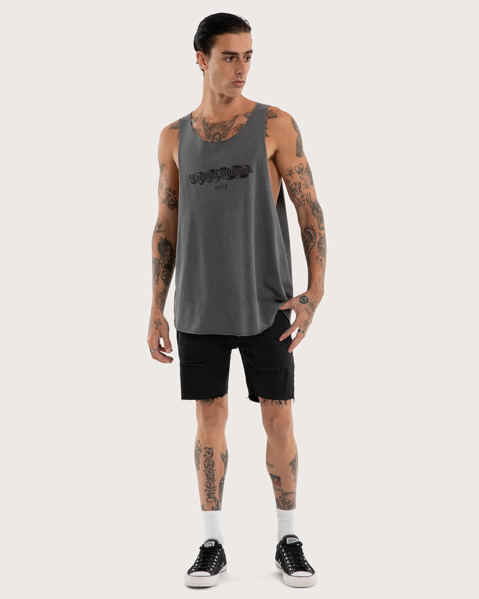 Hopper Raw Tank Charcoal - Image 3