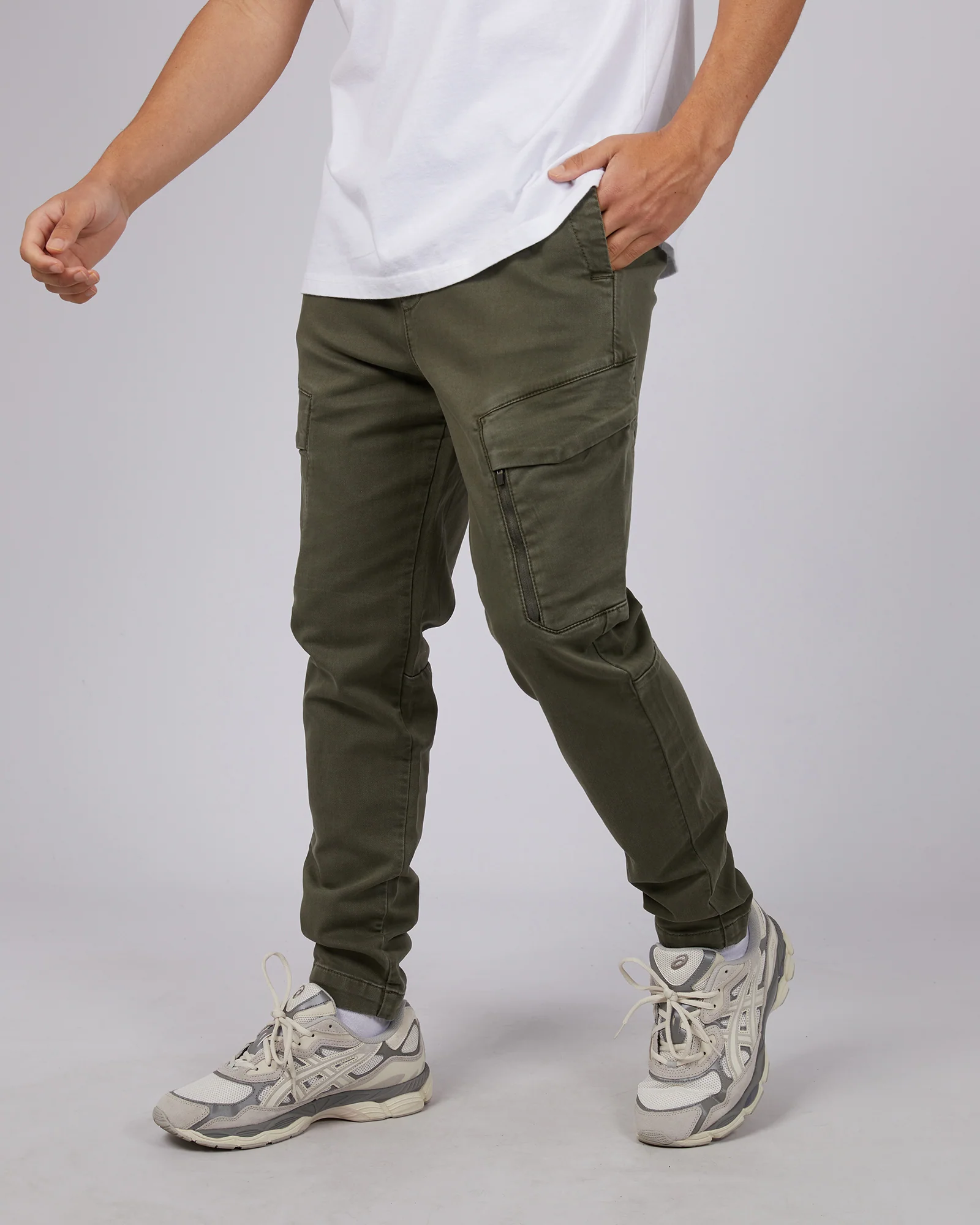 Inset Cargo Pant Khaki - Image 4