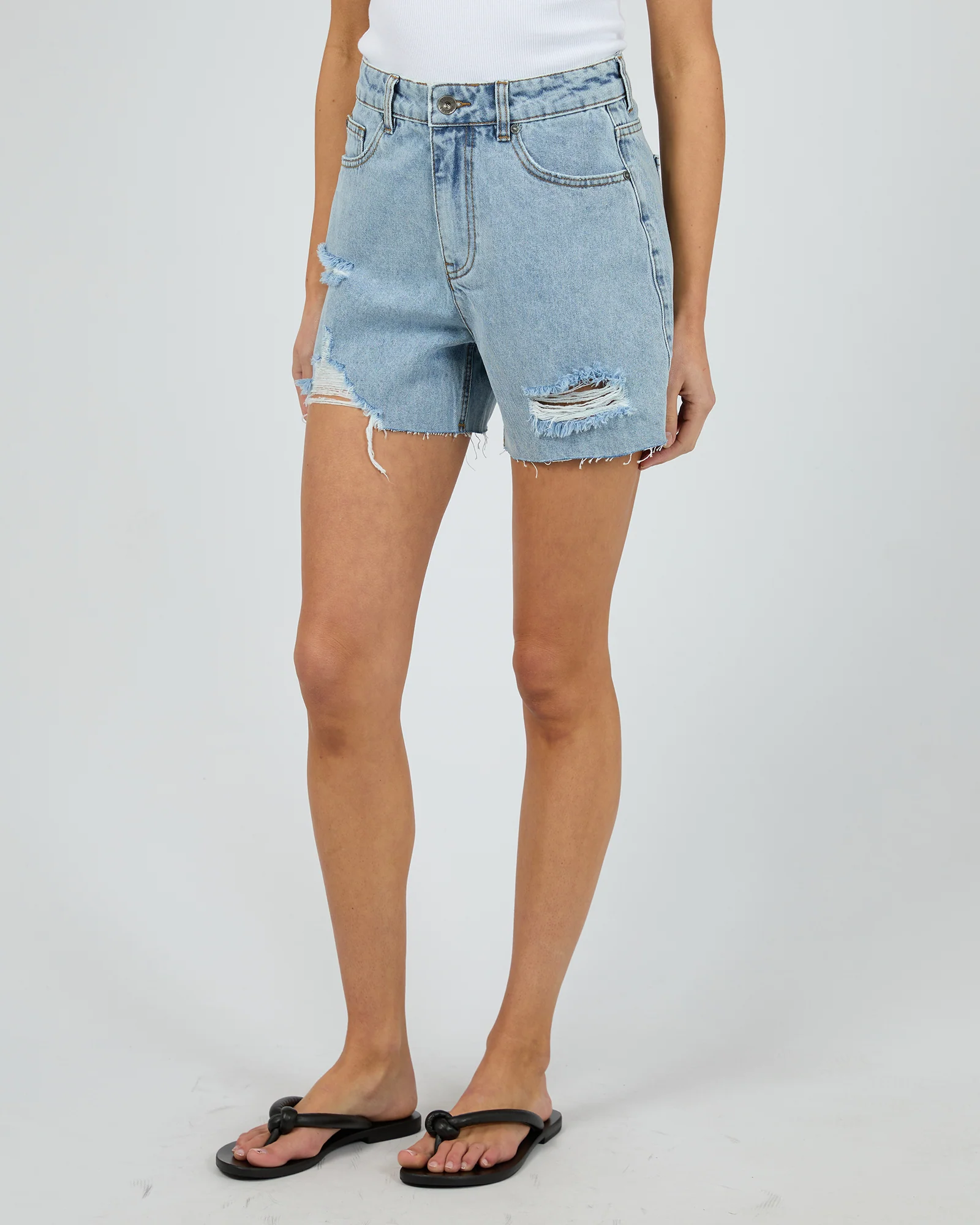Kyia Short Destroyed Light Blue - Image 4
