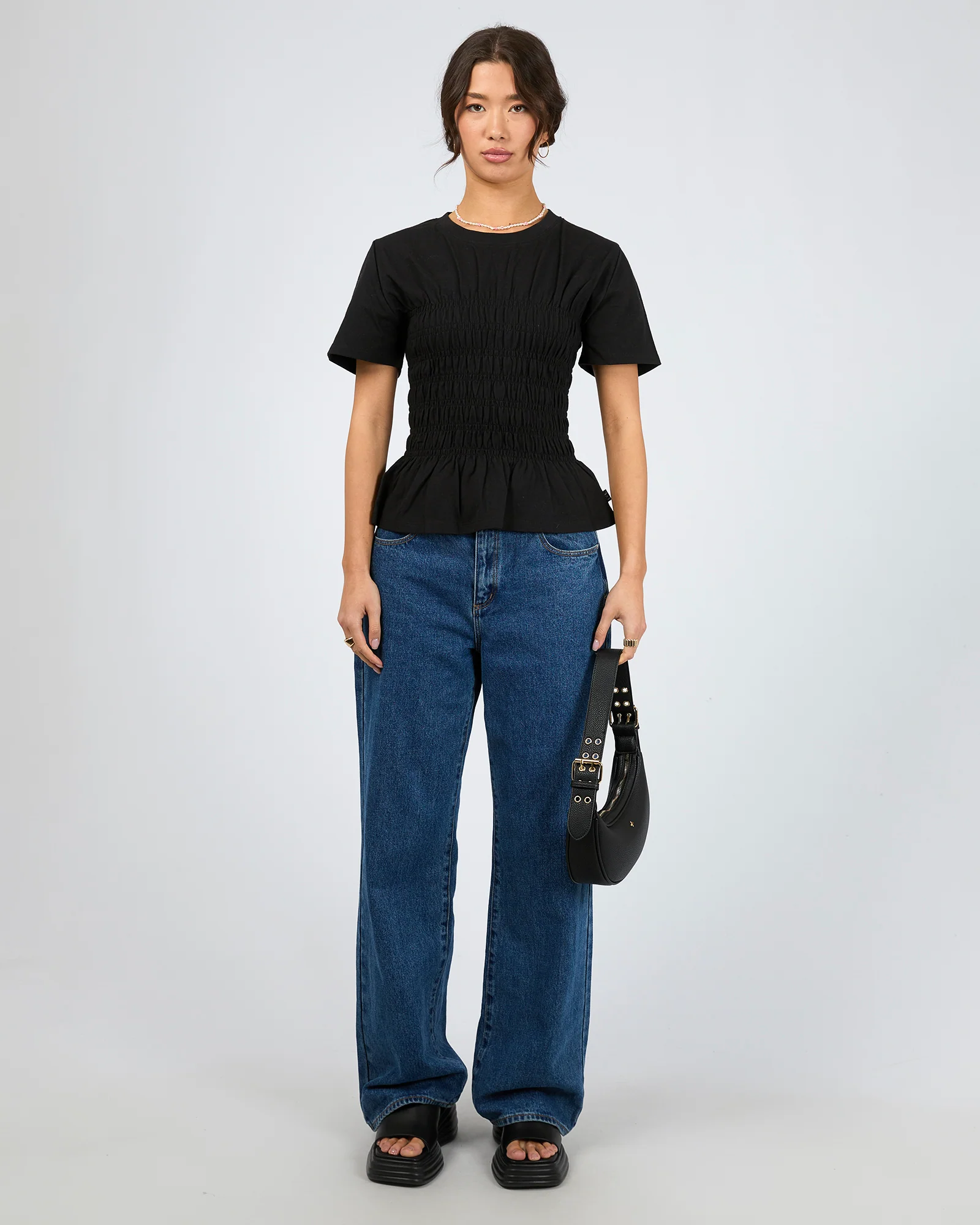 Lipa Ruched Top Black - Image 3