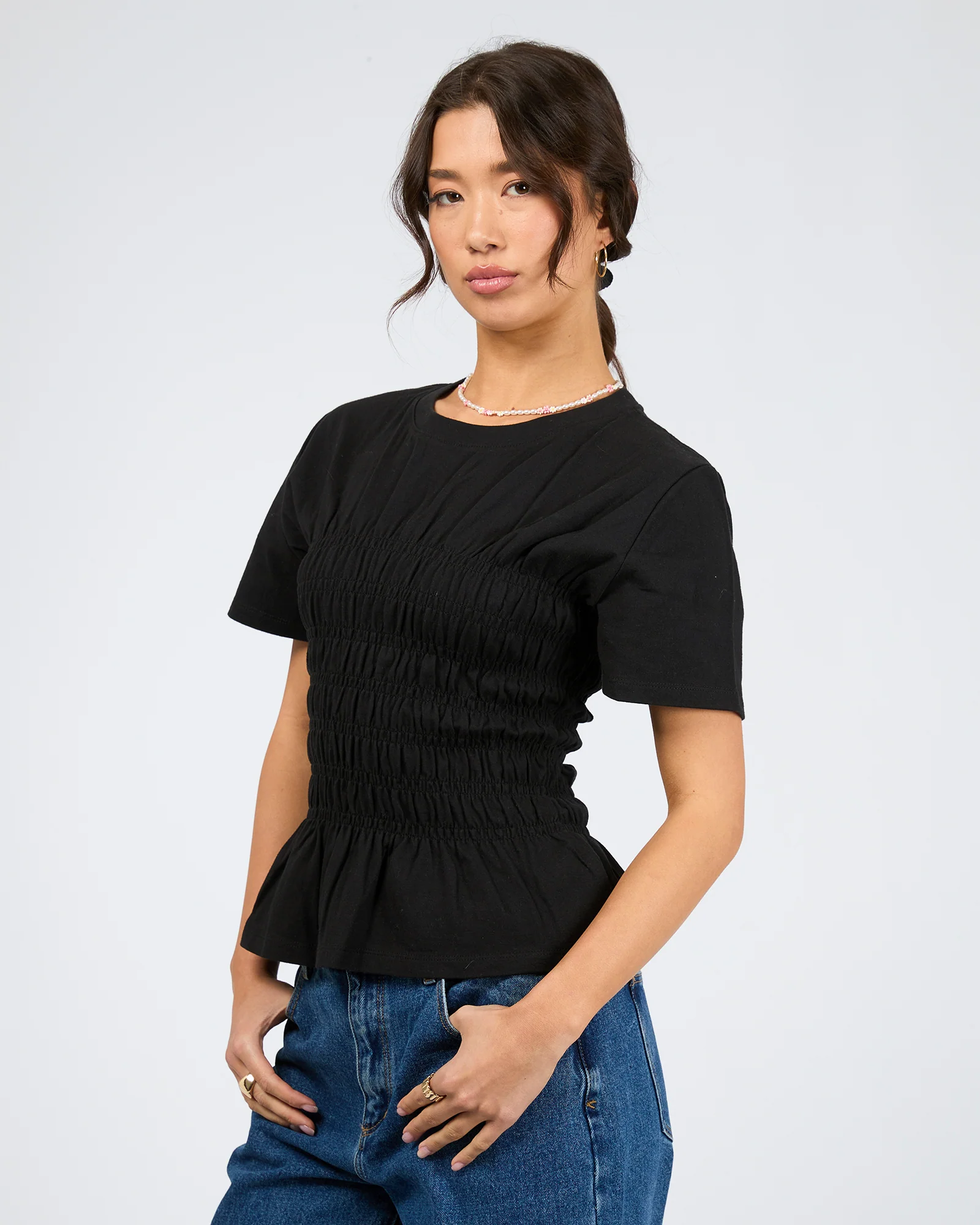 Lipa Ruched Top Black - Image 4