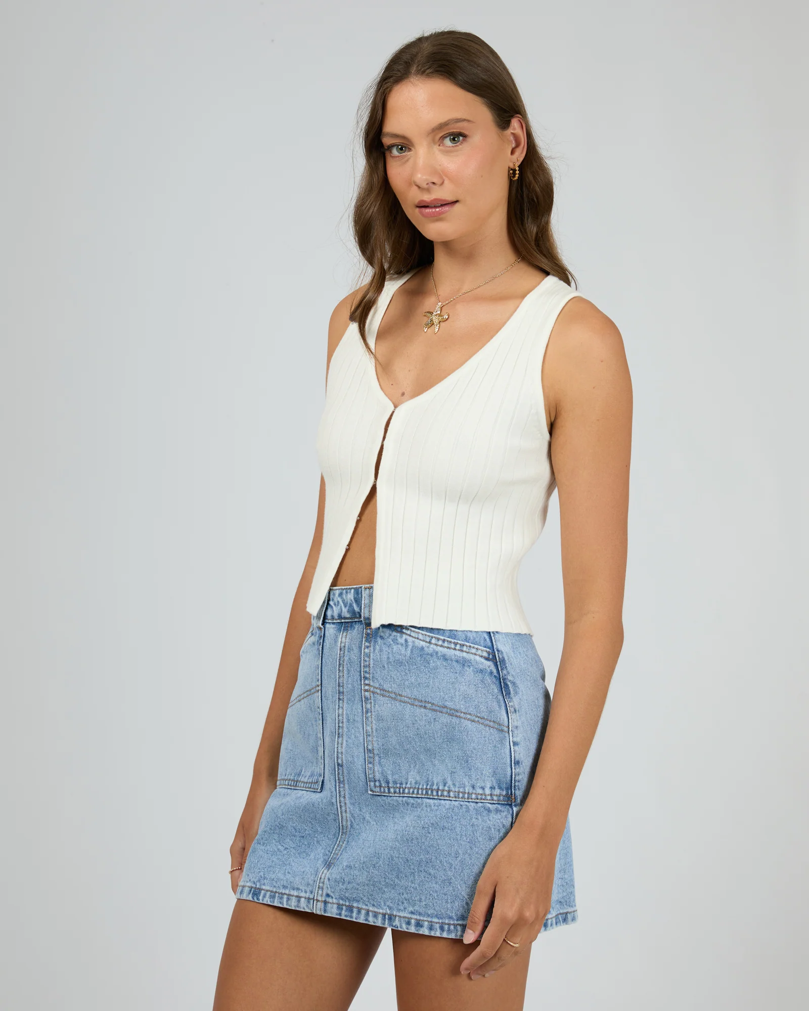 London Knit Top Vintage White - Image 4