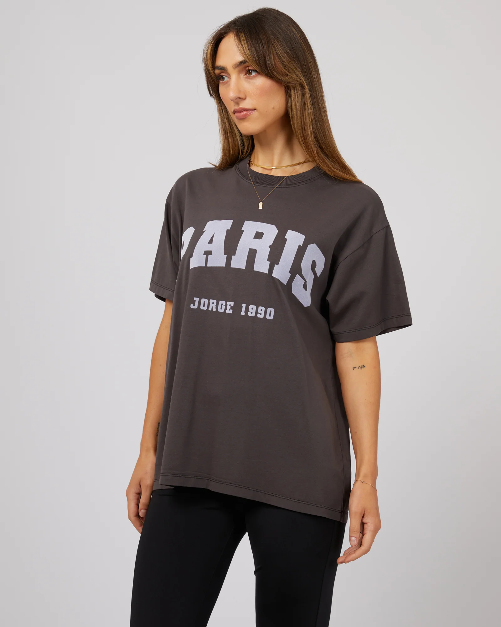 Paris Tee Washed Black - Image 4