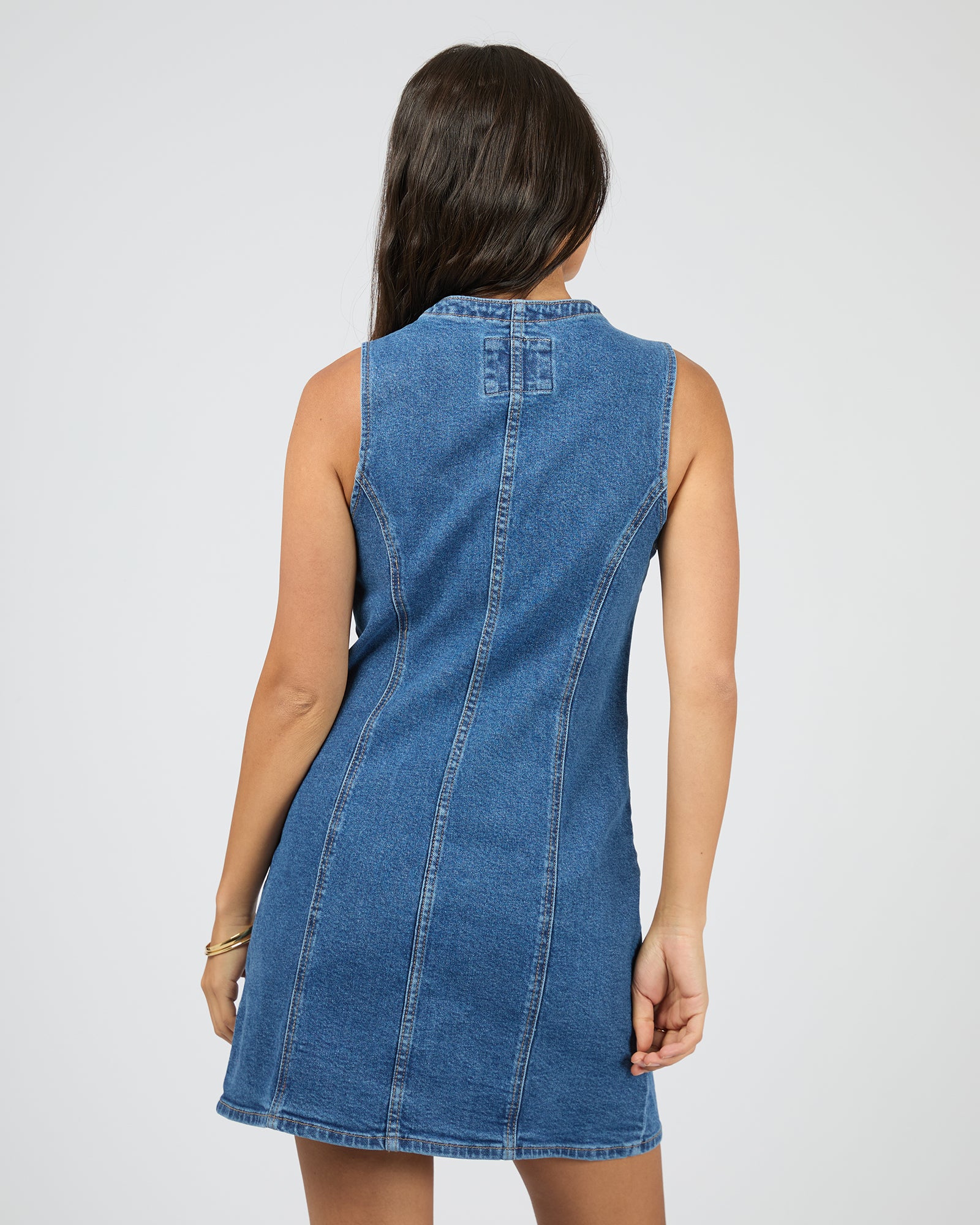 Peta Mini Dress Heritage Blue - Image 3