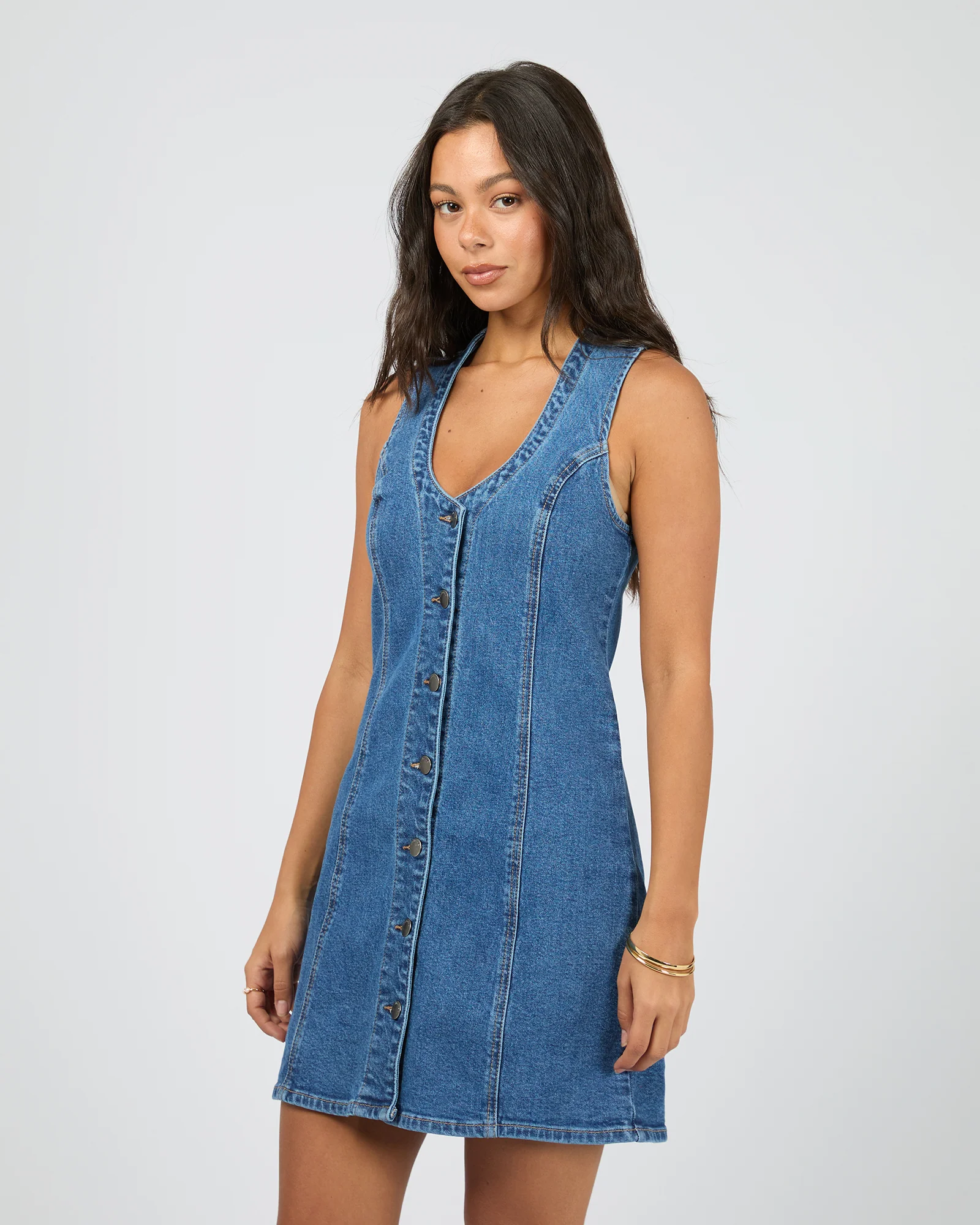 Peta Mini Dress Heritage Blue - Image 4