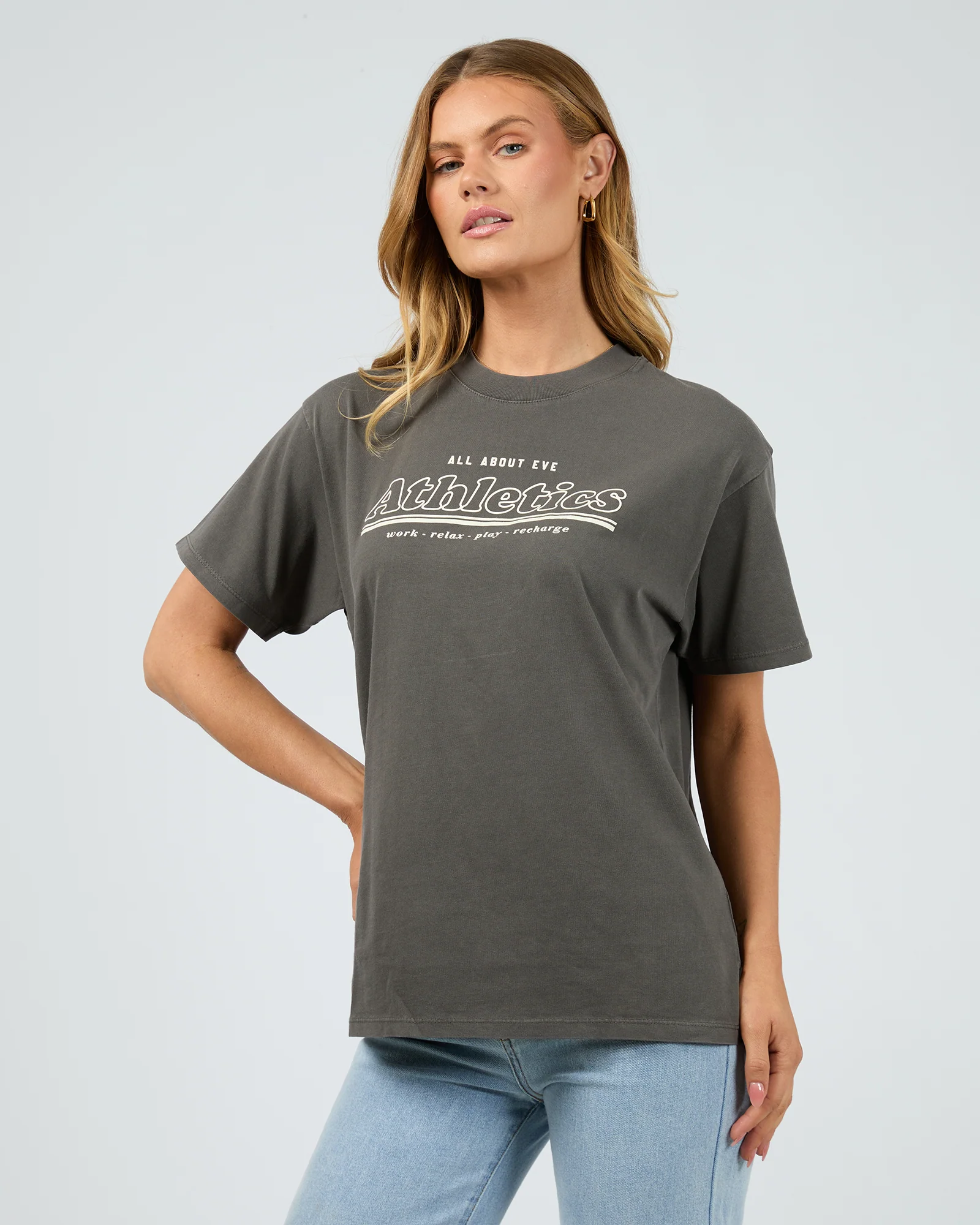 Recharge Oversized Tee Charcoal - Image 4