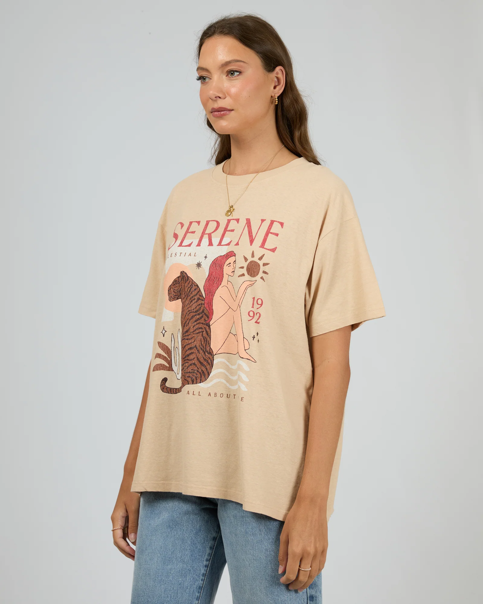 Serene Oversized Tee Oat - Image 4