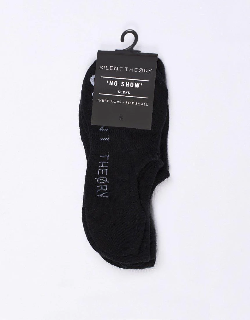 Silent No Show Sock 3 Pack Black - Image 3