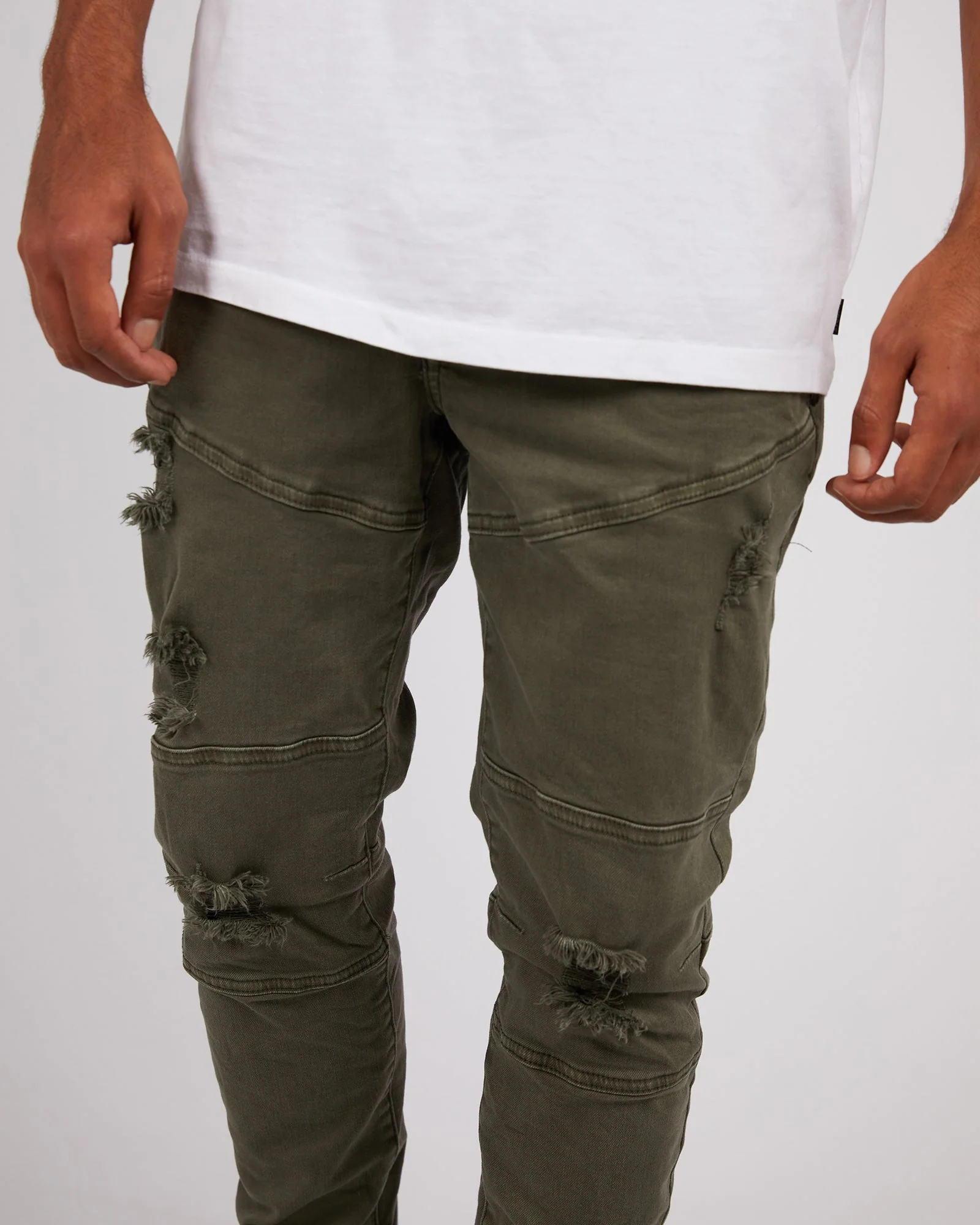 Soho Jean Trashed Khaki - Image 5