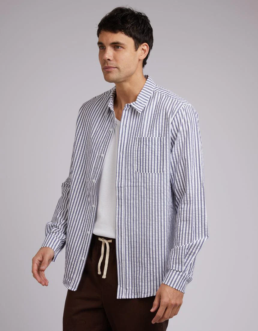 Long Sleeve Shirt White Stripe - Image 4
