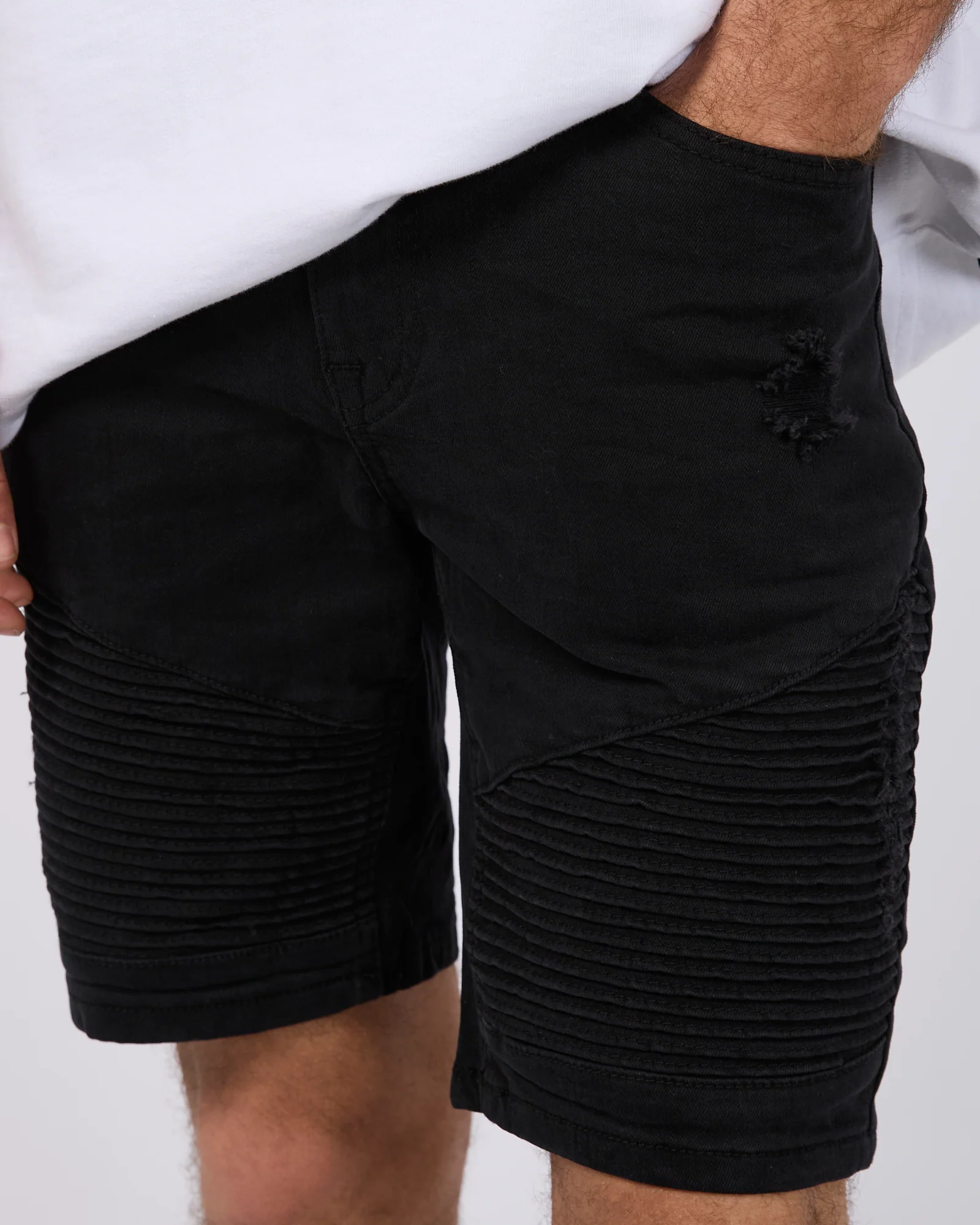 Strung Out Moto Denim Short Black - Image 5